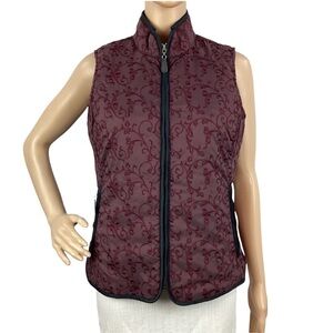 Eddie Bauer Premium Goose Down Quilted Vest Red Size S